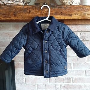 JANIE AND JACK quilted jacket with corduroy collar